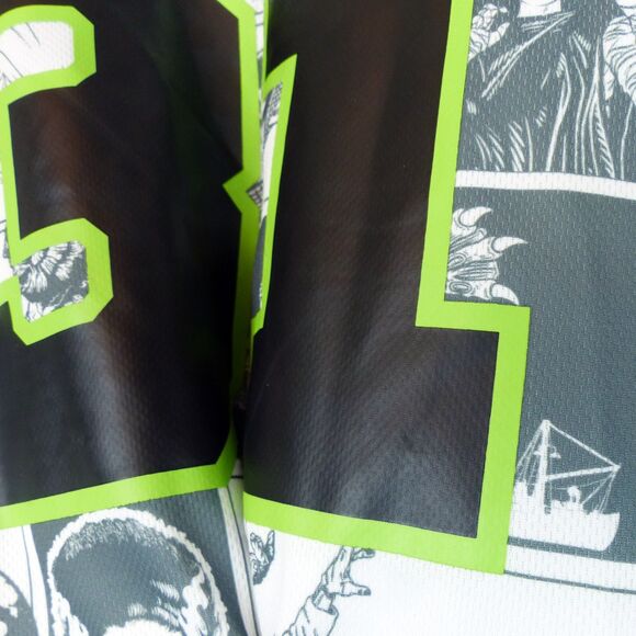 Universal Monsters Characters Baseball Jersey Men S White Green Hot Topic Horror - Picture 16 of 16